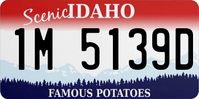 ID license plate 1M5139D