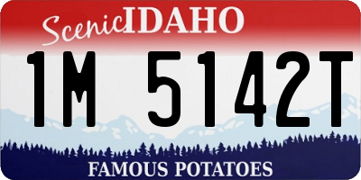 ID license plate 1M5142T