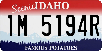ID license plate 1M5194R