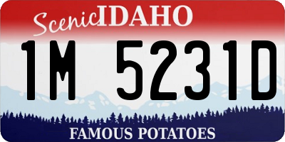 ID license plate 1M5231D