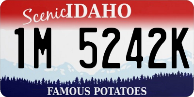 ID license plate 1M5242K