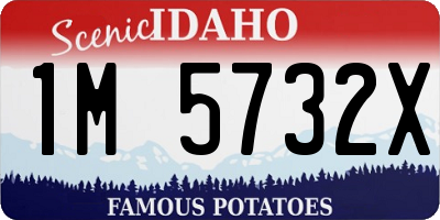 ID license plate 1M5732X