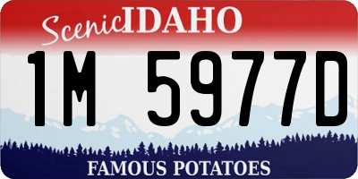 ID license plate 1M5977D