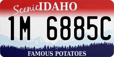ID license plate 1M6885C