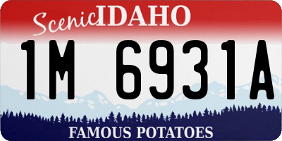 ID license plate 1M6931A
