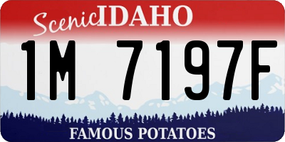 ID license plate 1M7197F