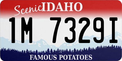 ID license plate 1M7329I