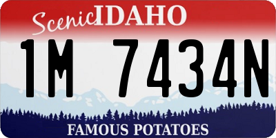 ID license plate 1M7434N