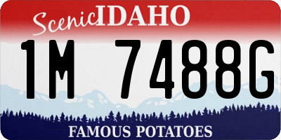 ID license plate 1M7488G