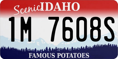 ID license plate 1M7608S