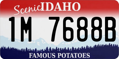 ID license plate 1M7688B