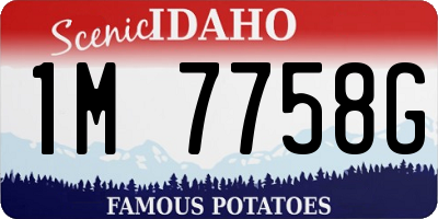 ID license plate 1M7758G