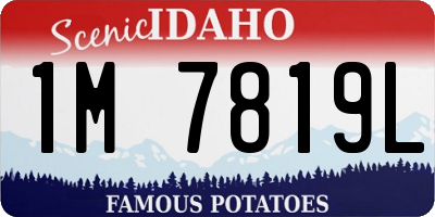 ID license plate 1M7819L