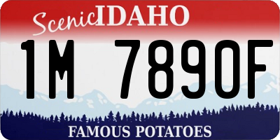 ID license plate 1M7890F