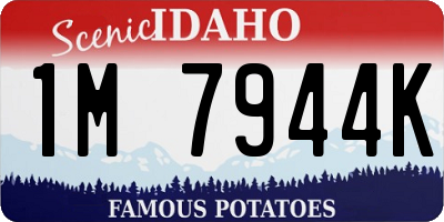 ID license plate 1M7944K