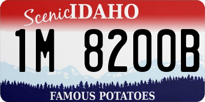 ID license plate 1M8200B