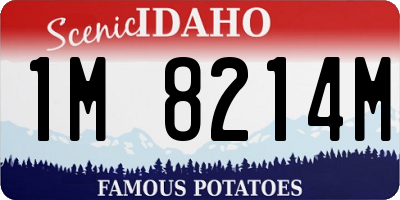 ID license plate 1M8214M