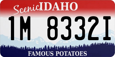 ID license plate 1M8332I