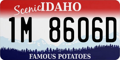 ID license plate 1M8606D