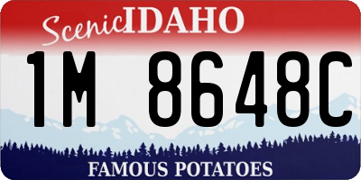 ID license plate 1M8648C