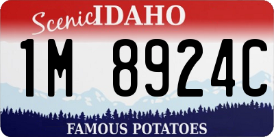 ID license plate 1M8924C