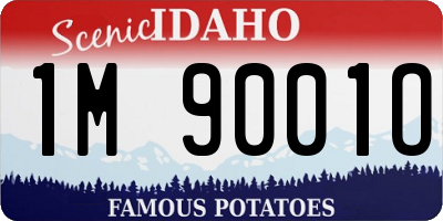 ID license plate 1M9001O