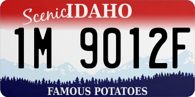 ID license plate 1M9012F