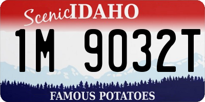 ID license plate 1M9032T
