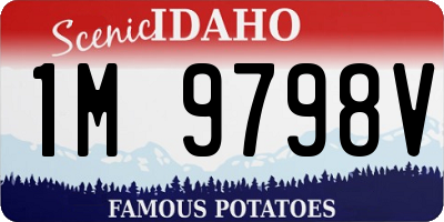 ID license plate 1M9798V