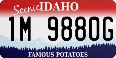 ID license plate 1M9880G