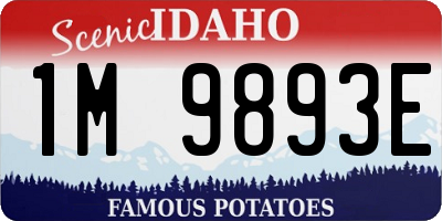 ID license plate 1M9893E