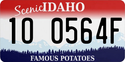 ID license plate 1O0564F