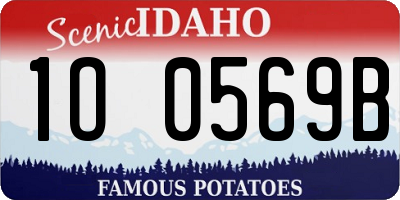 ID license plate 1O0569B
