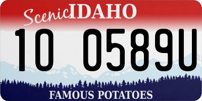 ID license plate 1O0589U