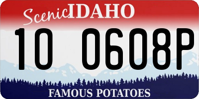 ID license plate 1O0608P