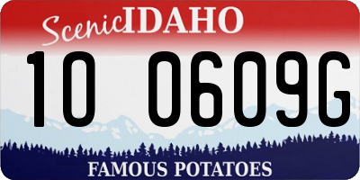 ID license plate 1O0609G