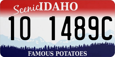 ID license plate 1O1489C