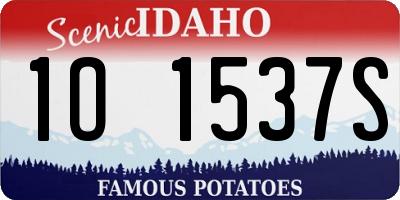 ID license plate 1O1537S