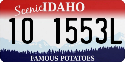 ID license plate 1O1553L