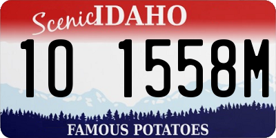 ID license plate 1O1558M