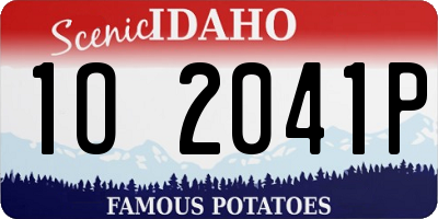 ID license plate 1O2041P