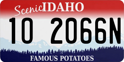 ID license plate 1O2066N