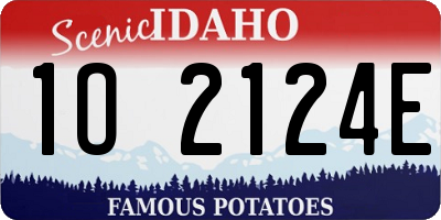 ID license plate 1O2124E