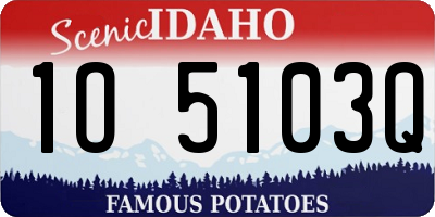 ID license plate 1O5103Q