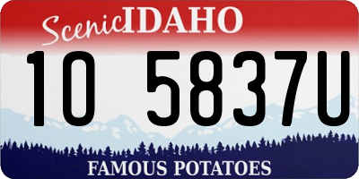 ID license plate 1O5837U