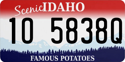 ID license plate 1O5838Q