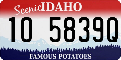 ID license plate 1O5839Q