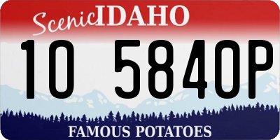 ID license plate 1O5840P
