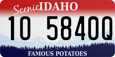 ID license plate 1O5840Q