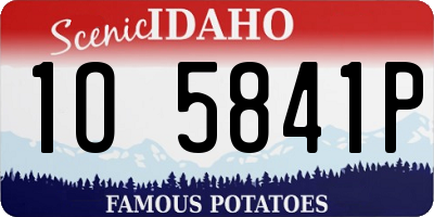 ID license plate 1O5841P